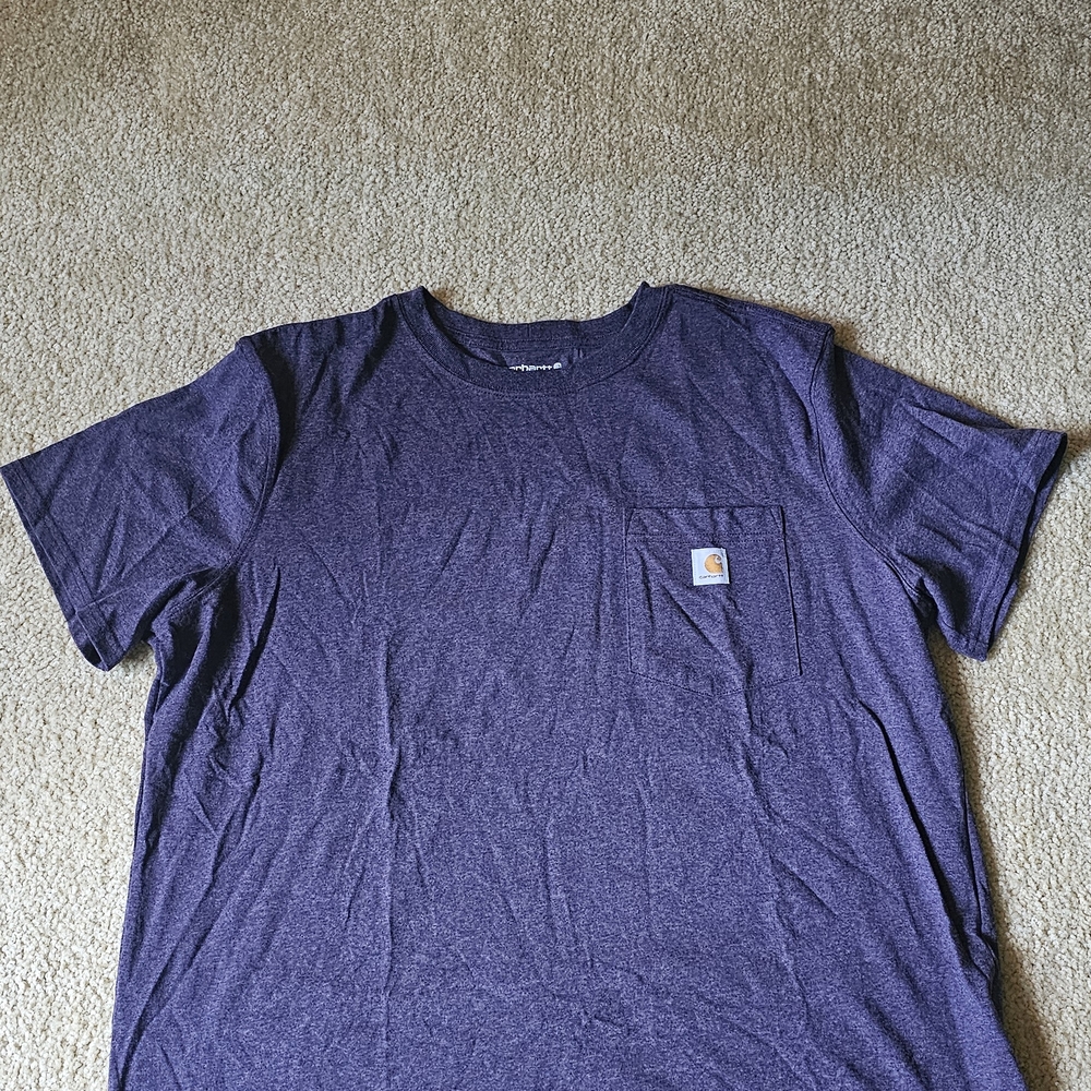 Carhartt Men's Heathered Purple Short Sleeve Tee